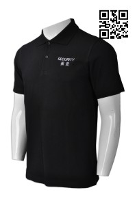 P727 自製企業Polo恤款式   設計保安Polo恤款式    訂做度身Polo恤款式  Polo恤中心    黑色